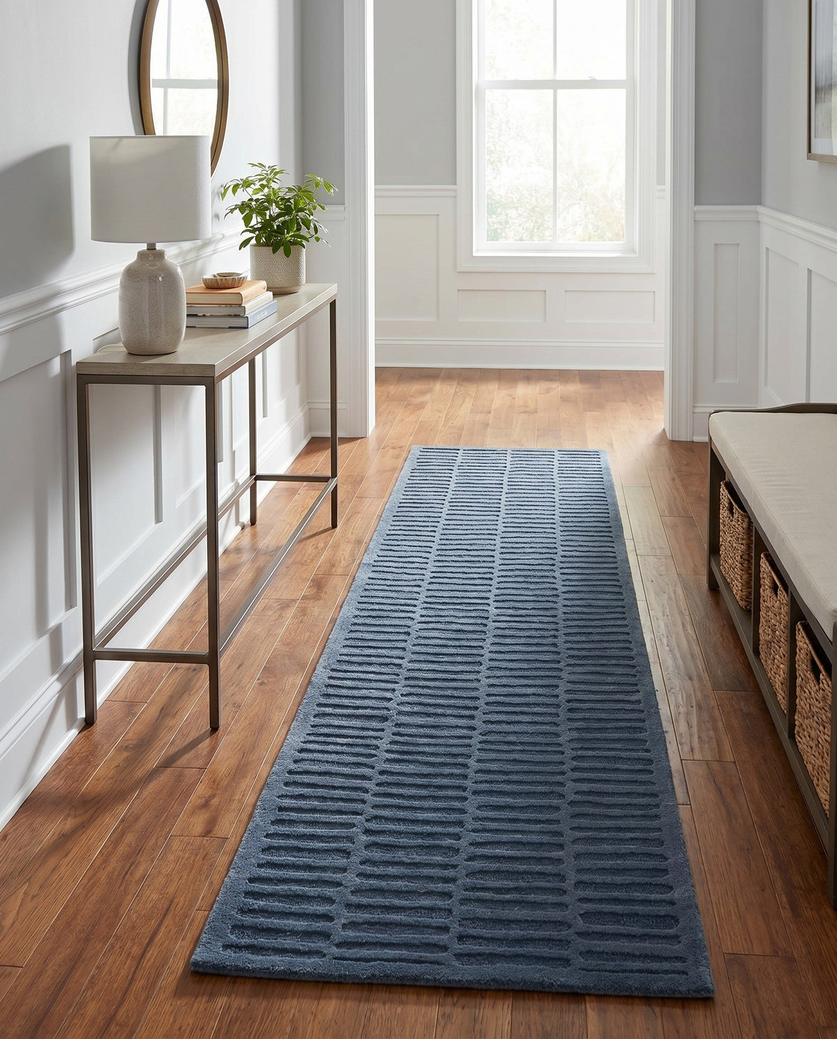 Haven Tapestry Collection Area Rug -  MistyRidge Runner Slate Blue  lifestyle 18