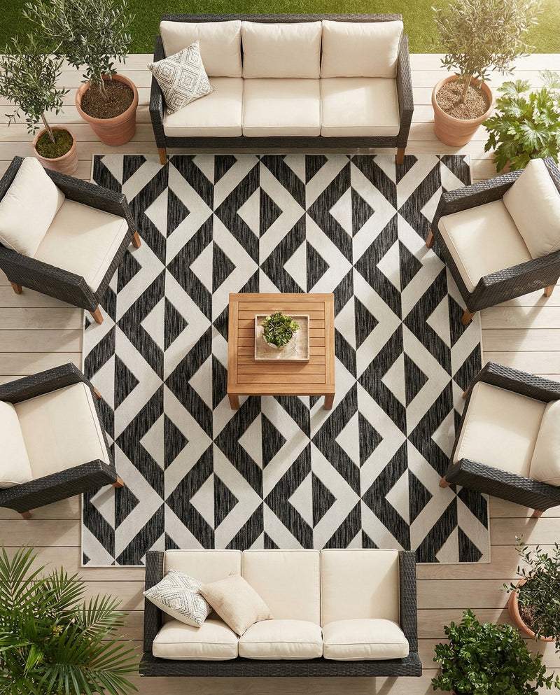 Urban Oasis Rugs Collection Area Rug -  Highrise (Charcoal Gray) Square Charcoal Gray  lifestyle 63