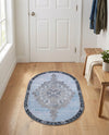 Heritage Elegance Collection Area Rug -  Winterthur (Blue Gray) Oval Blue Gray  lifestyle 36