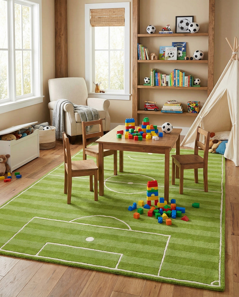 Whimsy Wonders Wool Collection Area Rug -  Reef Rectangle Green  lifestyle 7