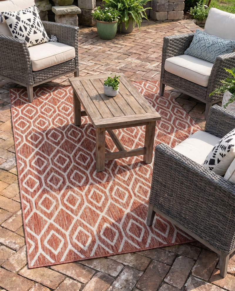Urban Oasis Rugs Collection Area Rug -  Boulevard (Rust Red) Rectangle Rust Red  lifestyle 6