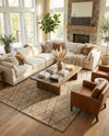 Sahara Berber Wool Collection Area Rug - Marrakesh Rectangle Camel Brown  lifestyle 50