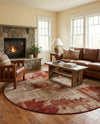 Autumn Meadow Collection Area Rug -  Goldentwine Round Multi  lifestyle 27