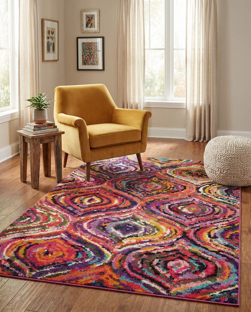 Marrakesh Elegance Collection Area Rug -  Bahia Rectangle Multi  lifestyle 16