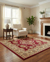 Jaipur Elegance Collection Area Rug -  Jantar Square Red  lifestyle 49