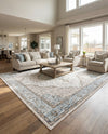 Mykonos Manor Collection Area Rug - Delos Rectangle Blue  lifestyle 14