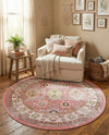 Copenhagen Comfort Collection Area Rug -  Sønderborg Round Rose  lifestyle 50