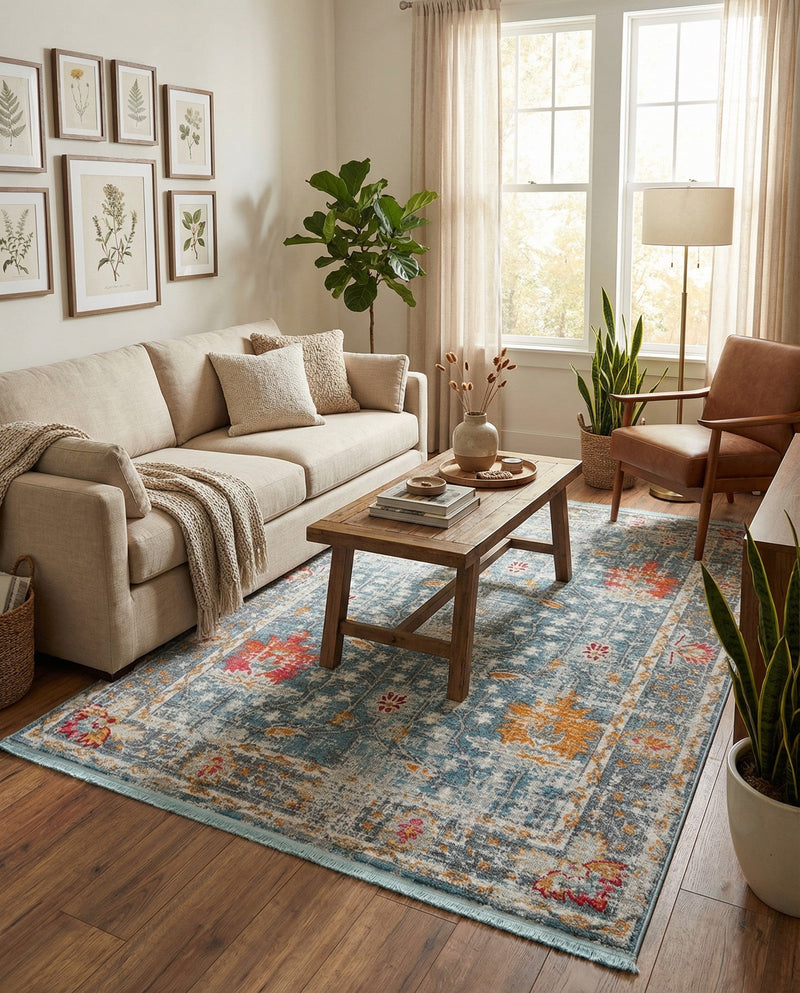 Arcadia Rugs Collection Area Rug -  Olympus Rectangle Blue  lifestyle 27