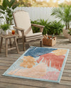 Seaside Blooms Collection Area Rug -  Tranquil Rectangle Multi  lifestyle 26