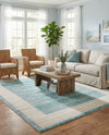 Metro Heights Collection Area Rug -  Park Rectangle Turquoise  lifestyle 15