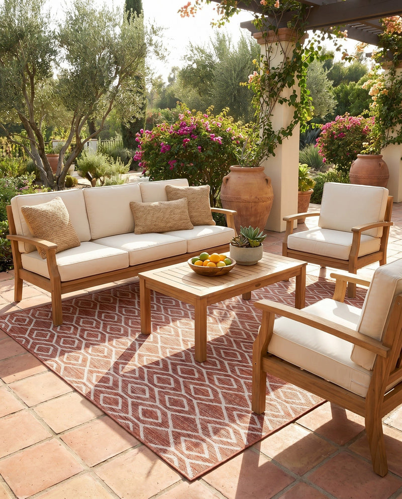 Urban Oasis Rugs Collection Area Rug -  Boulevard (Rust Red) Rectangle Rust Red  lifestyle 4