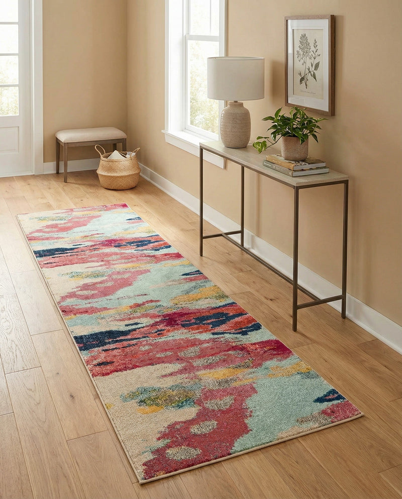Marrakesh Elegance Collection Area Rug -  Skhirat Runner Pink  lifestyle 80