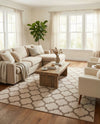 Lattice Gardens Collection Area Rug -  Bloomfield (Beige and Light Brown) Rectangle Beige and Light Brown  lifestyle 6