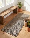 Sequoia Handwoven Jute Collection Area Rug - Aspen Runner Black and White  lifestyle 42