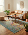 Venetian Tapestry Collection Area Rug -  SanMarco Rectangle Turquoise  lifestyle 16