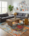 Colorburst Oasis Collection Area Rug -  Spectrum Rectangle Multi  lifestyle 17