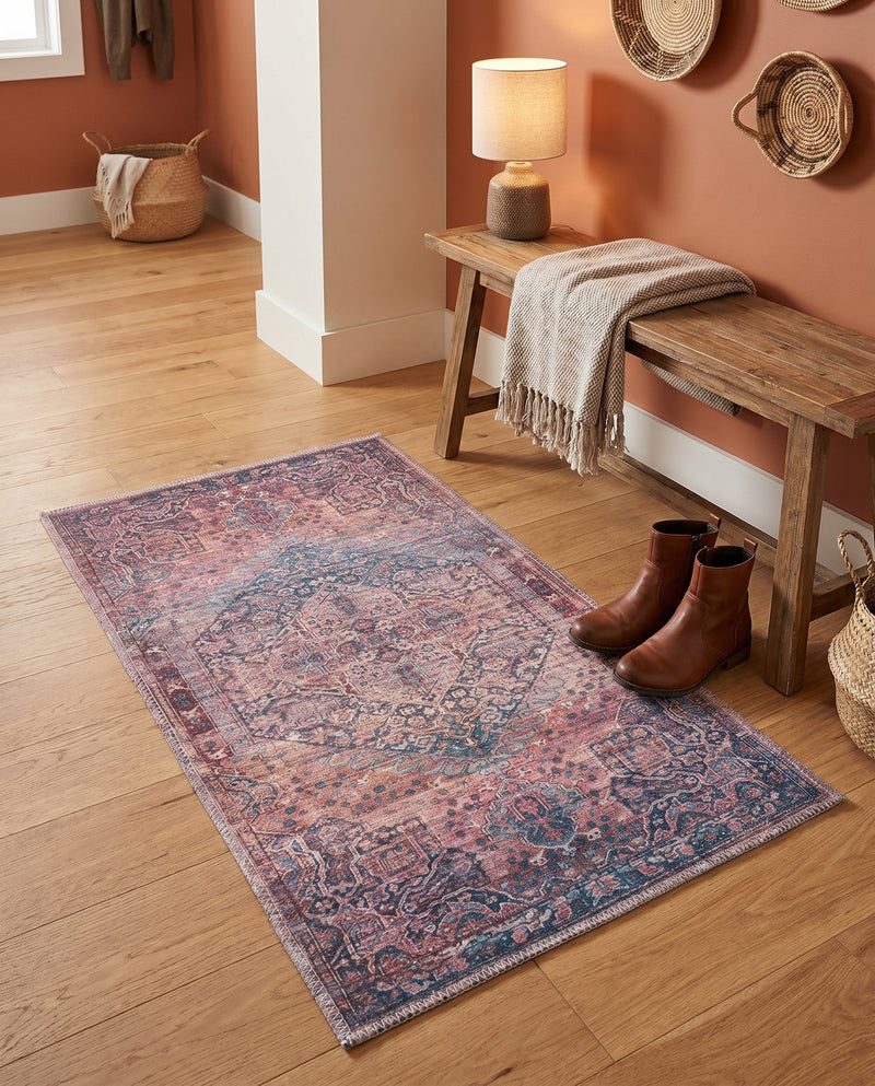 Zahara Oasis Collection Area Rug -  Agadir Rectangle Antique Rust Red  lifestyle 23