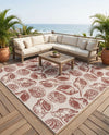 Seaside Haven Rugs Collection Area Rug -  Lighthouse (Ivory Rust Red) Square Ivory Rust Red  lifestyle 55
