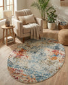 Caribbean Breeze Collection Area Rug -  Isla Oval Cream  lifestyle 59
