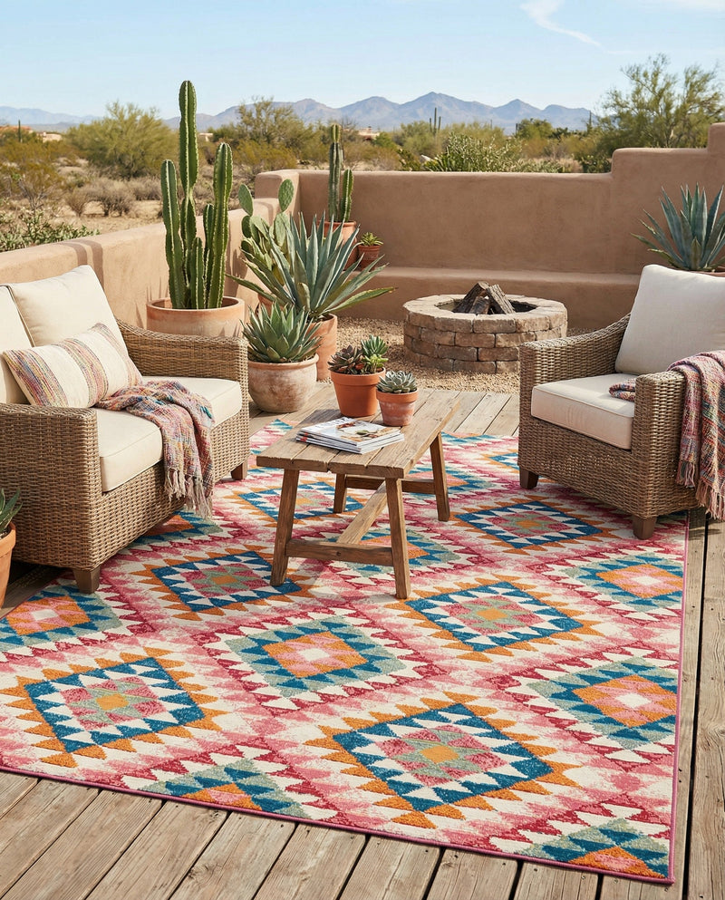 Mesa Oasis Rugs Collection Area Rug - Sedona Rectangle Multi  lifestyle 19