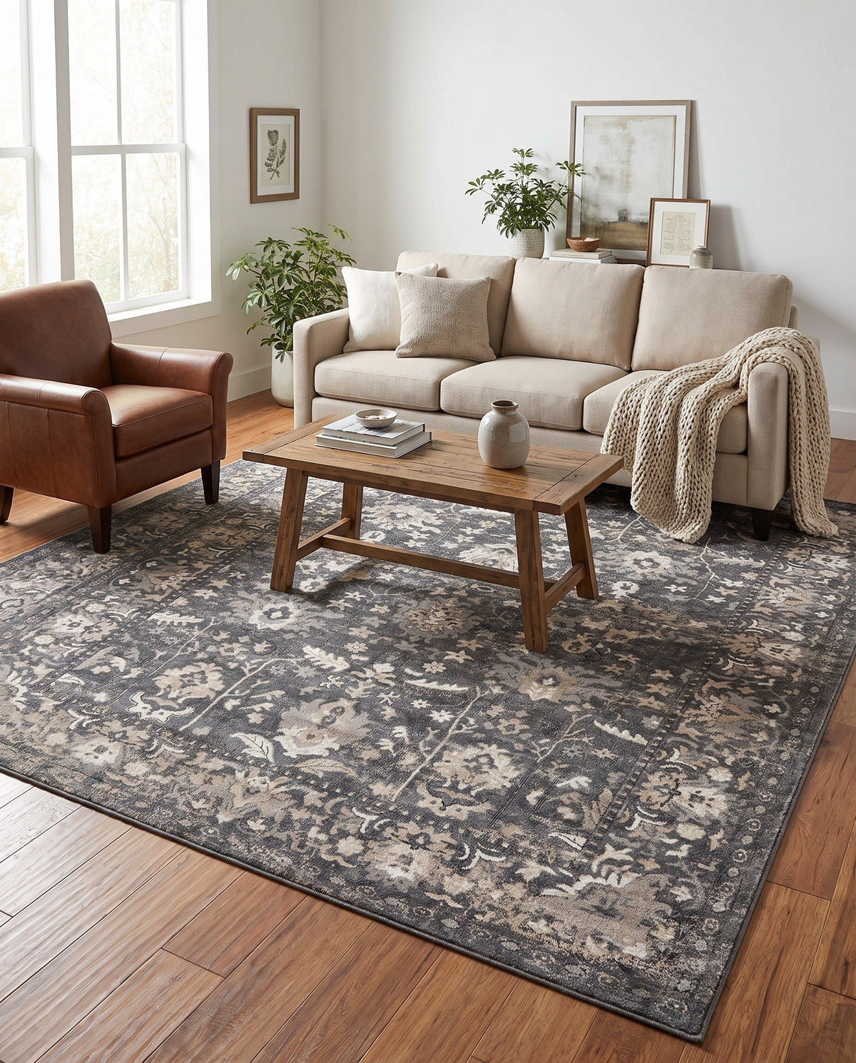 Cascade Range Collection Area Rug -  Shasta (Gray) Rectangle Gray  lifestyle 37