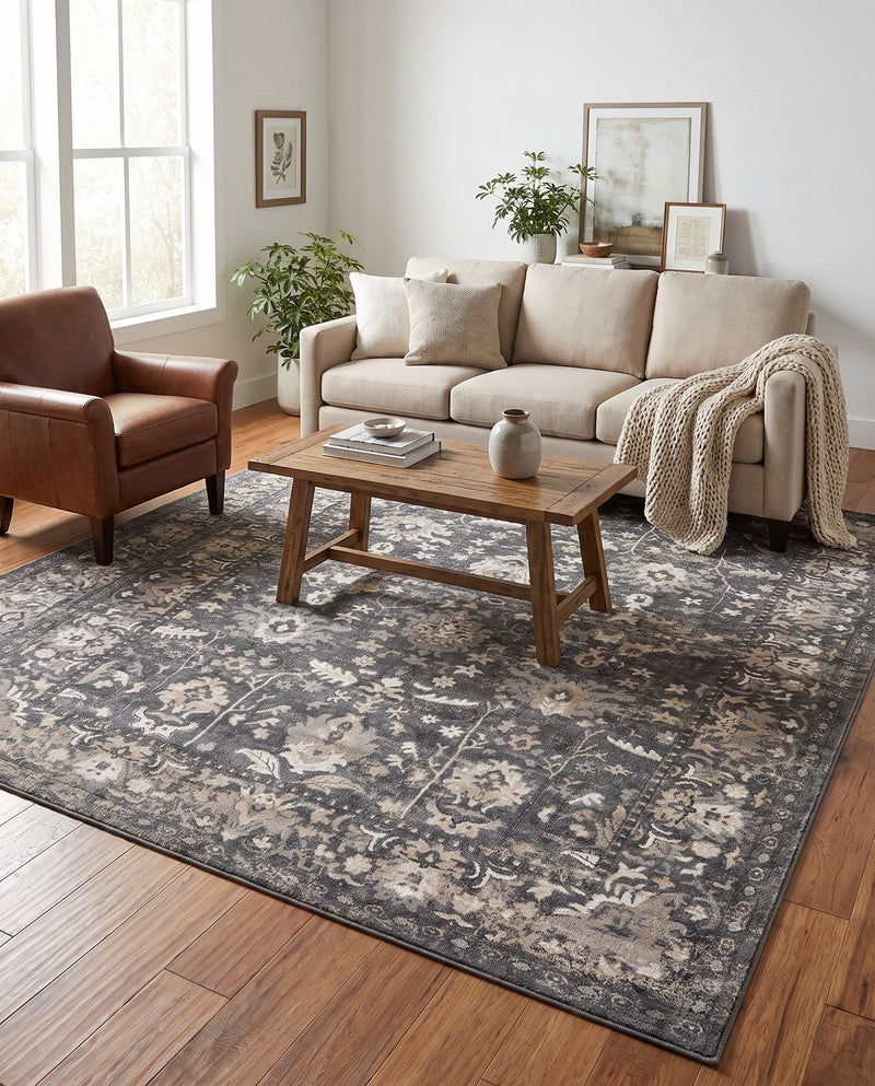 Cascade Range Collection Area Rug -  Shasta (Gray) Rectangle Gray  lifestyle 37