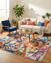 Meadow Breeze Collection Area Rug -  Daffodil Square Multi  lifestyle 65