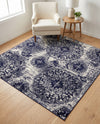 Riviera Elegance Collection Area Rug -  Monaco (Navy Blue) Square Navy Blue  lifestyle 62