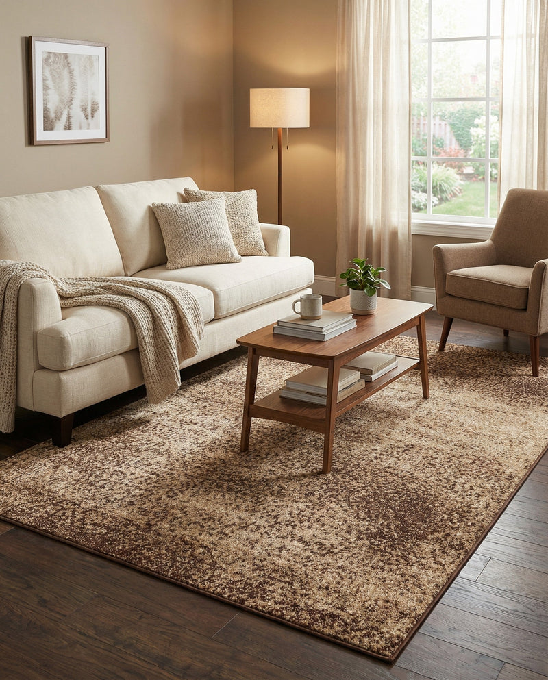 Autumn Meadow Collection Area Rug -  Ironbark Rectangle Beige  lifestyle 18