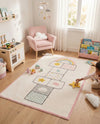 Wonder Tykes Collection Area Rug -  Swirl Rectangle Ivory  lifestyle 6