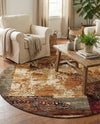 Bistro Lounge Collection Area Rug -  Latte Round Beige  lifestyle 41