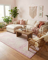 Dover Terrace Collection Area Rug -  Lagoon (Pink) Rectangle Pink  lifestyle 18