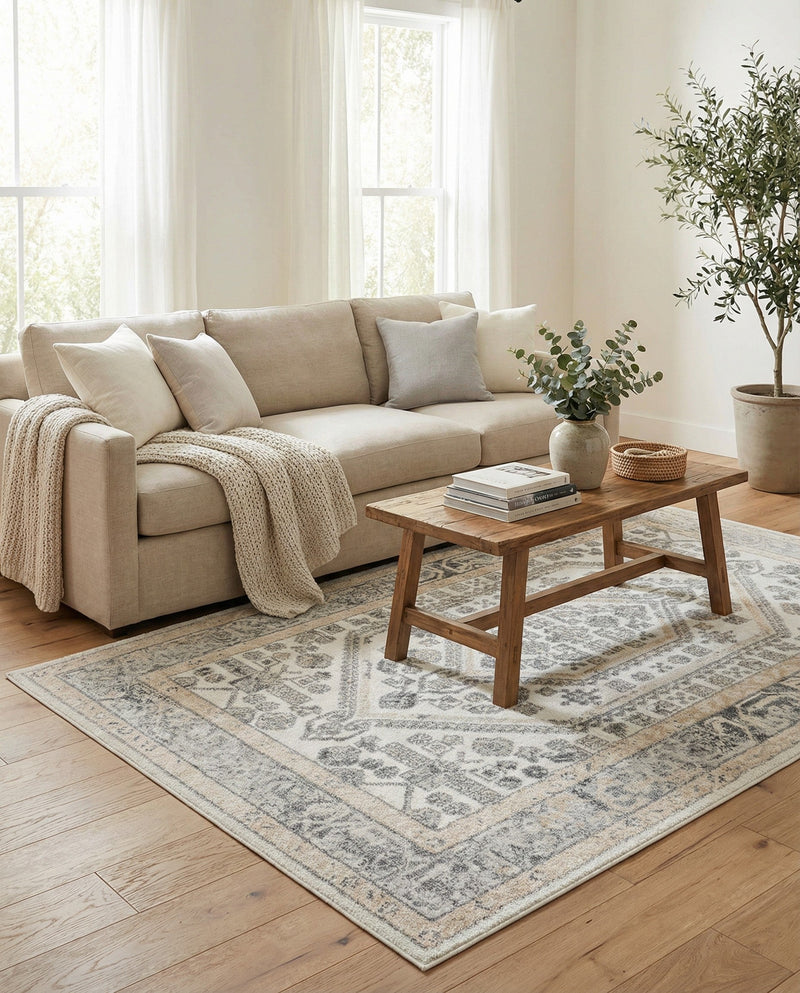 Adriana Terrace Collection Area Rug - Capri (Ivory) Rectangle Ivory  lifestyle 18