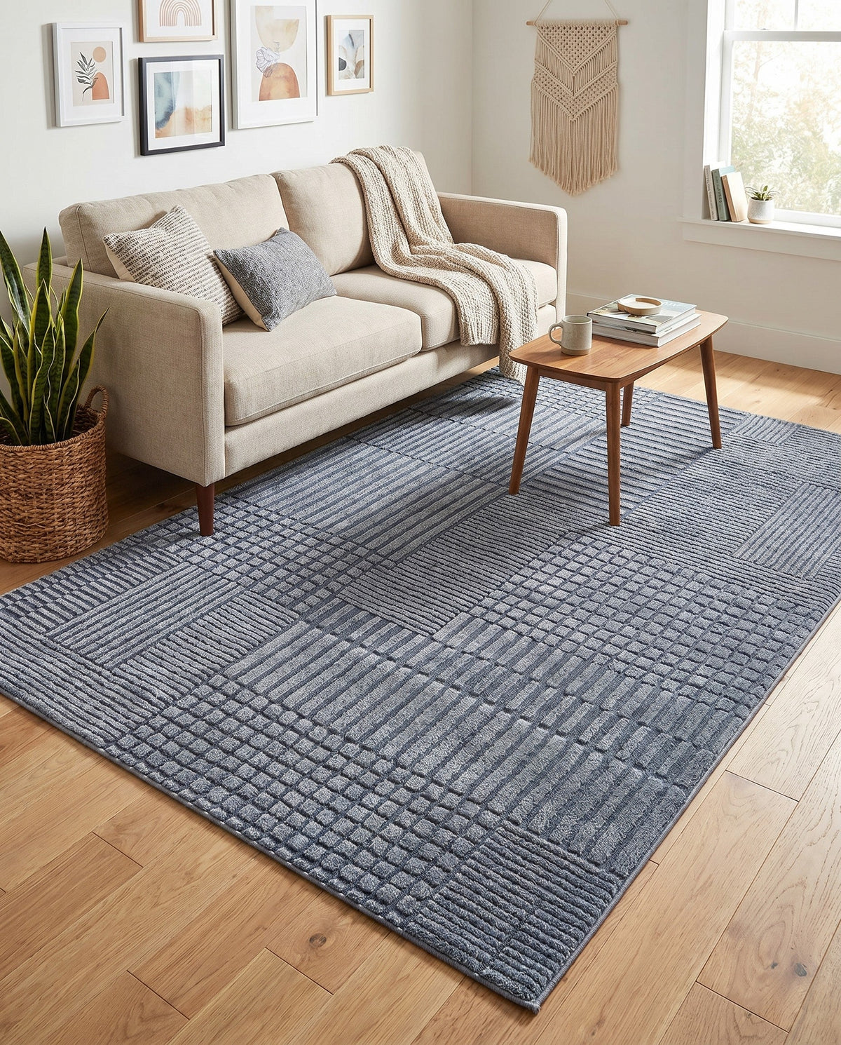 Haven Tapestry Collection Area Rug -  EnchantedGrove Rectangle Slate Blue  lifestyle 8