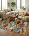 Sedona Vista Collection Area Rug -  Pricklypear Rectangle Multi  lifestyle 7