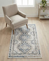 Savannah Elegance Collection Area Rug -  Tybee (Gray Blue) Rectangle Gray Blue  lifestyle 24