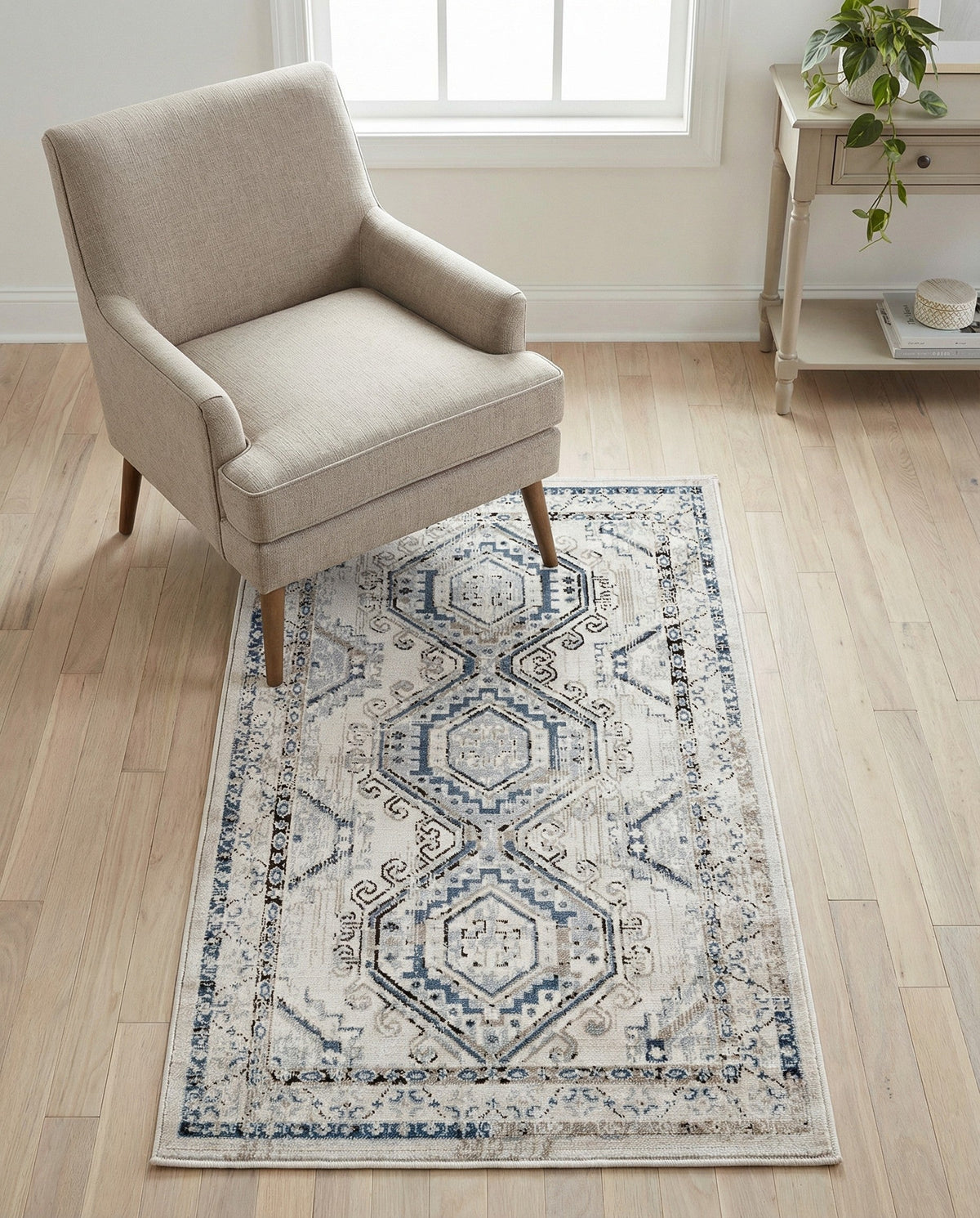 Savannah Elegance Collection Area Rug -  Tybee (Gray Blue) Rectangle Gray Blue  lifestyle 24