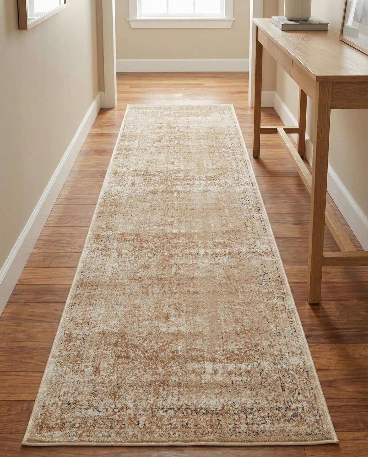 Coastal Manor Collection Area Rug -  Marina Runner Beige  lifestyle 142