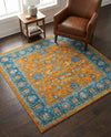 Casablanca Tapestry Collection Area Rug -  Marrakech (Sunshine Yellow) Square Sunshine Yellow  lifestyle 23