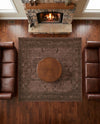 Horizon Collection Area Rug -  Apex (Brown) Square Brown  lifestyle 52
