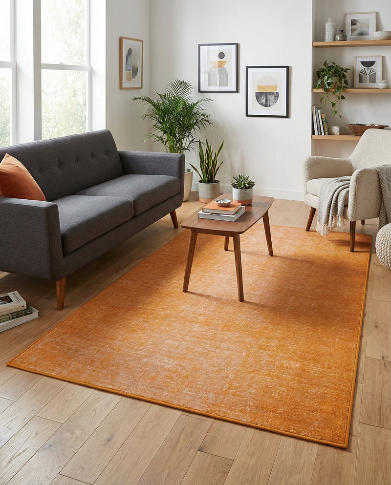 Soho Elegance Collection Area Rug - Chelsea (Salmon) Rectangle Salmon  lifestyle 13
