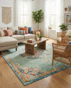 Brighton Terrace Collection Area Rug - Hove (Green) Rectangle Green  lifestyle 26