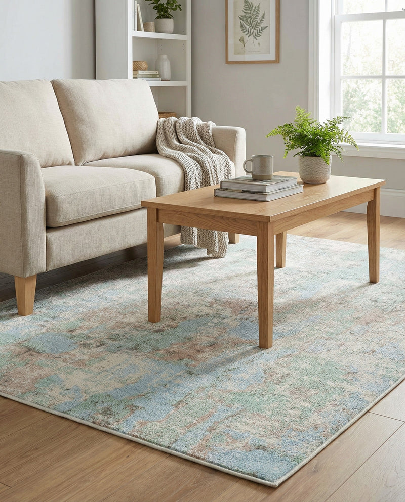 Lagoon Oasis Collection Area Rug -  Seagrass Rectangle Teal  lifestyle 32