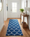 Trellis Mosaic Collection Area Rug -  Pergolatown (Navy Blue) Runner Navy Blue  lifestyle 93