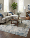 Aegean Elegance Collection Area Rug -  Milos Rectangle Gray Blue  lifestyle 13