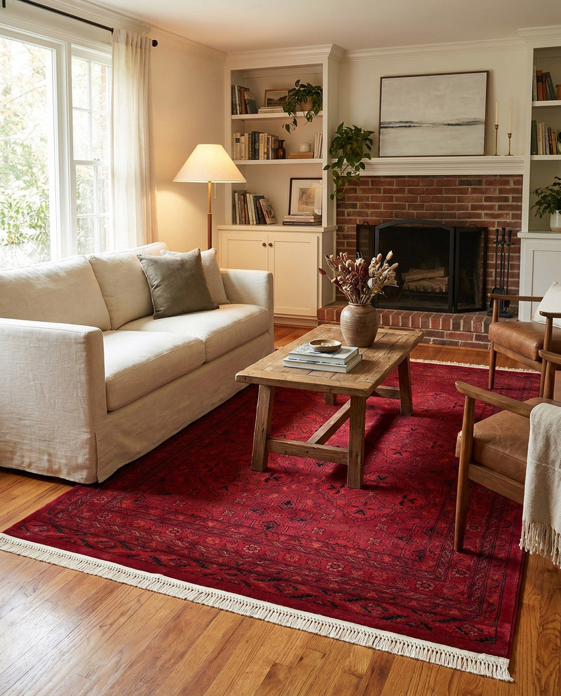 Samarkand Elegance Collection Area Rug -  Samanid Rectangle Red  lifestyle 15