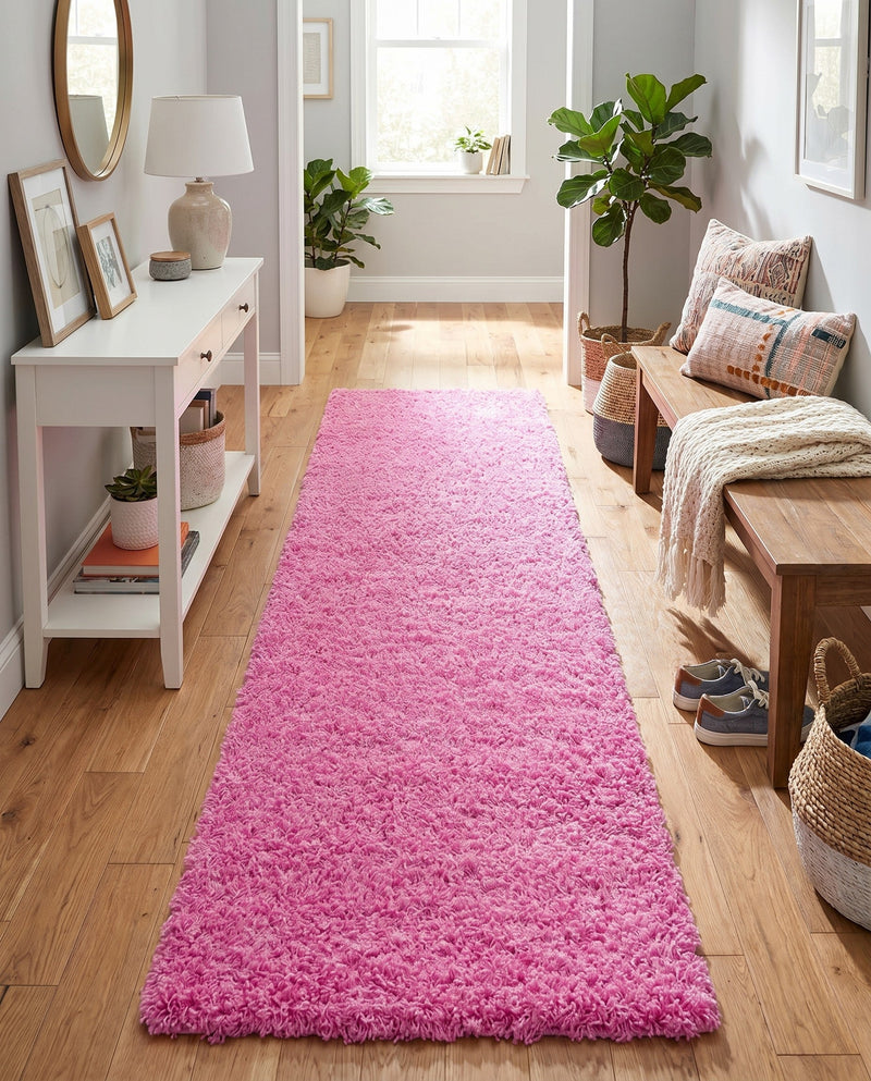 Plush Oasis Collection Area Rug - Serenity (Taffy Pink) Runner Taffy Pink  lifestyle 67