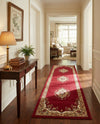 Tabriz Tapestry Collection Area Rug - Azerbaijan (Burgundy) Runner Burgundy  lifestyle 56