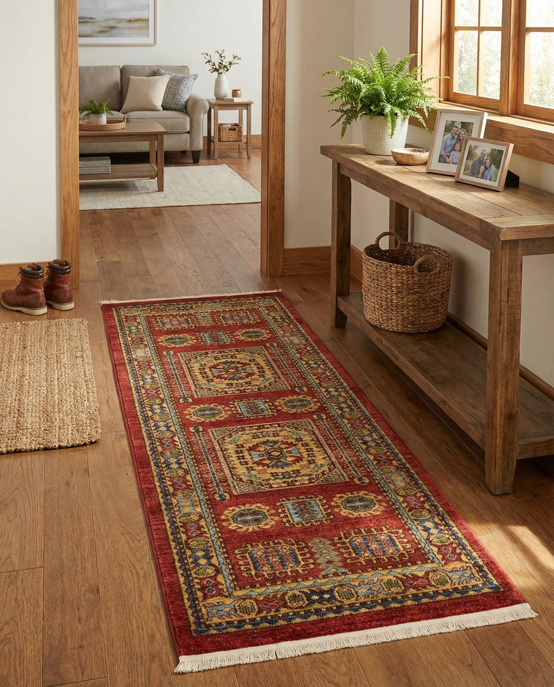 Persian Elegance Collection Area Rug -  Zanjan Runner Red  lifestyle 35