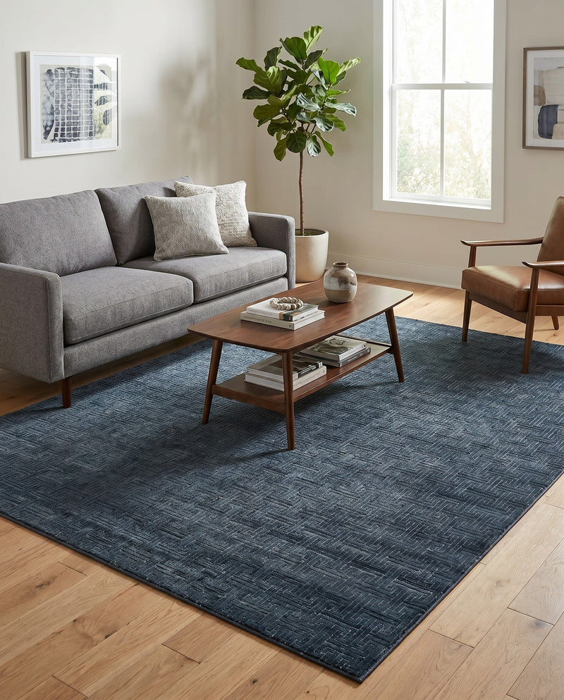 Metro Heights Collection Area Rug -  Hamilton Rectangle Navy Blue  lifestyle 12